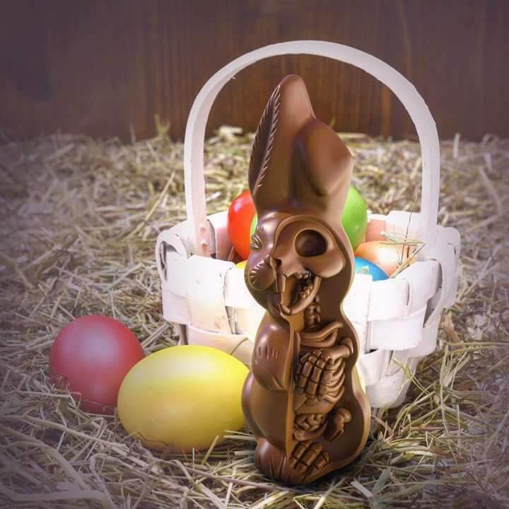 Easter eggs for radiographers - bunny ultrasound - chocolate x-ray